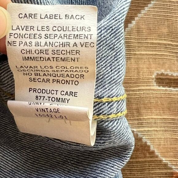 Tommy Jeans Denim Jacket Women's Size Large 100% Cotton GInny Jacket VIntage - Picture 10 of 12